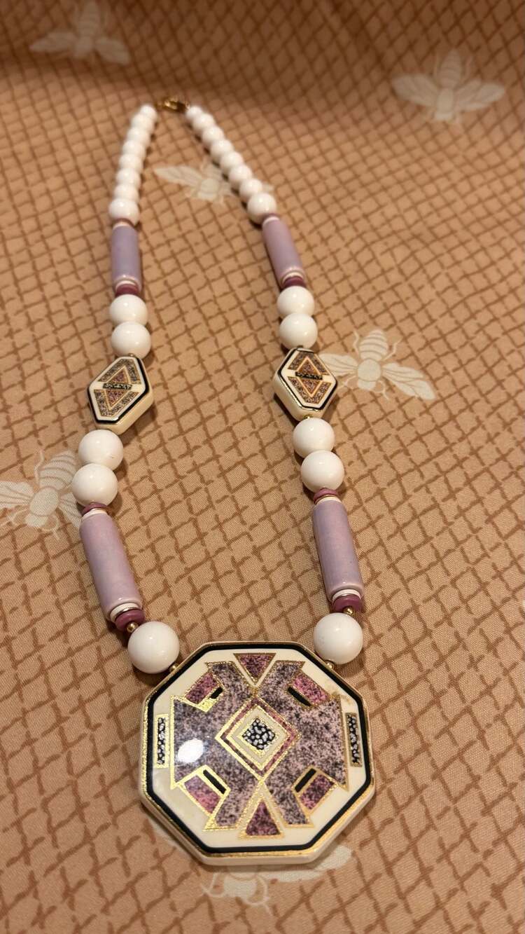 Vintage Porcelain  Necklace